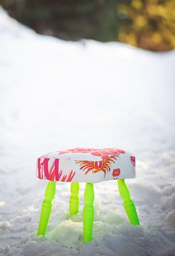 Detalj fluo dekoracije u zimskom ambijentu