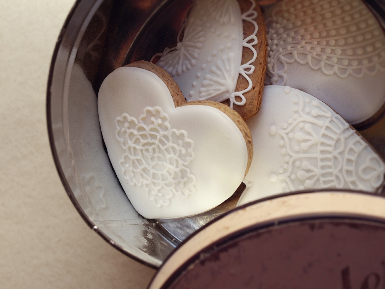 Detalji ukrašenih medenjaka Creative cookies