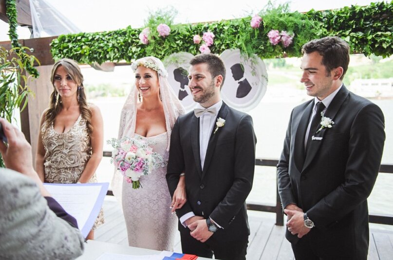 Milena i Andrej na ceremoniji, I do