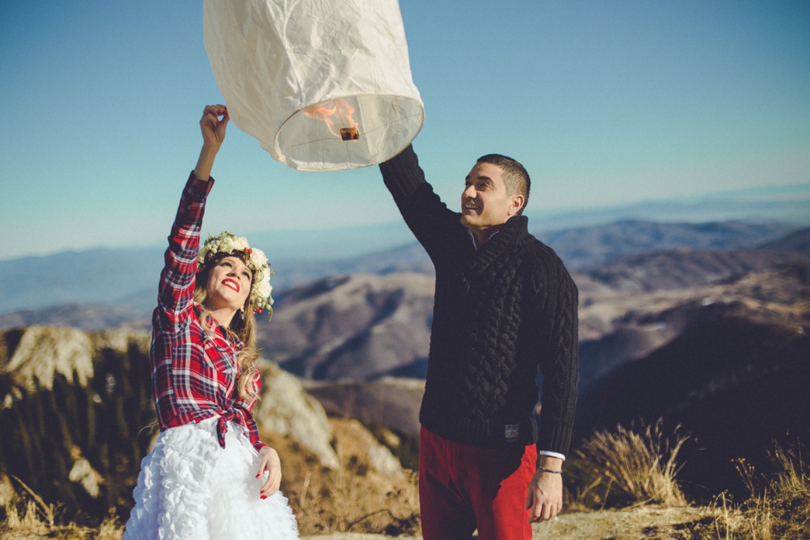 Detalj venčanja na snegu